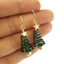 Women Girl Christmas Tree Star Spring Dangle Earrings Xmas Party Jewelry Deluxe