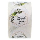 Greenery Frames Thank You Stickers / 4 Alternating Designs / 500 Thank You  M5R7