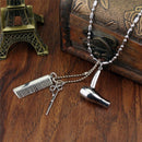 Hair Dryer/Scissor/Comb Dangle Pendant Necklace Hair Stylist Jewelry Gift Pip ES