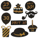 36pcs 30 Years Old Happy Birthday Party Photo Booth Props Party Decor Selfie