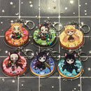6pcs Cartoon Anime Keychain Pendant Blade of Ghost Key Ring Kids Fans Gift A