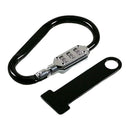 Black Metal Motorcycle Helmet Combination Code Lock + T-Bar Rubber Anti-theft