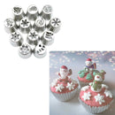 12Pcs Christmas Pastry Russian Icing Piping Nozzle Set Cake Decorating Tools