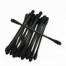 Wooden Charcoal Cotton Swabs - 200 Pack - Double Sided Tips Sticks for Makeup,