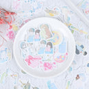 46pcs/box Girlish Heart DIY Diary Stickers Paper Labels Gifts Packaging Decor ME