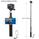 For DJI OSMO Action 35.63" Extend Selfie Stick w/ Phone Clip Clamp Sports Camera
