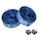 2 XCycling Road Bike Sports Cork Handlebar Tape+ 2 Bar plug black+blue