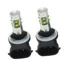 2pcs 881/893 6000K 50W White Bulbs LED Car Fog Light Lamp Daytime Running