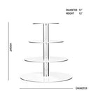 4 Tier Round Acrylic Cupcake Display Stand,Wedding Party Dessert Stand Tree