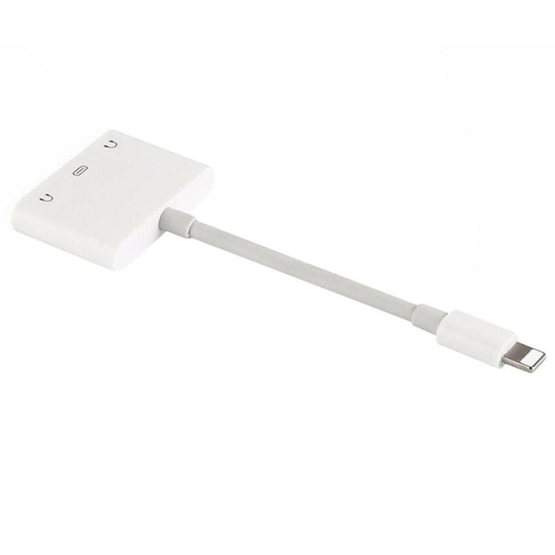 3in1 Dual Audio earphone Adapter Charging Splitter Cable for iPhone7,7 Plus,8 X