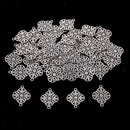 50pcs Alloy Filigree Flower Connector Pendants Charms for DIY Jewelry Making