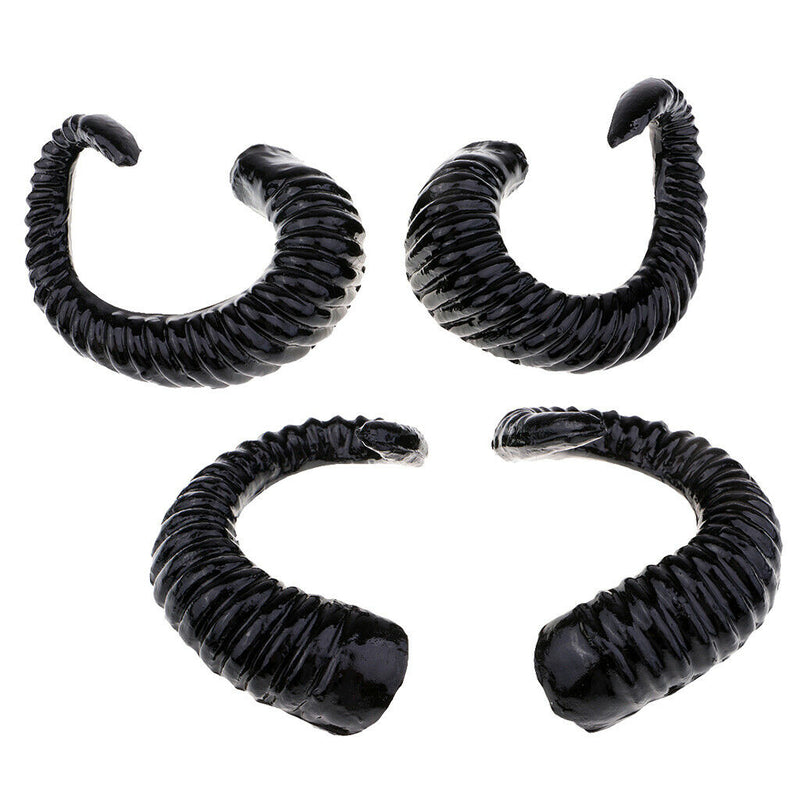 2x Artificial Ram Horns Headband Halloween Witch Demon Costume Indie Gothic
