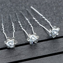 20 x Bridal Wedding Pins Rose Flower Crystal Hairpin Women Jewelry Hair Clip FT