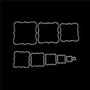 9pcs square metal cutting dies stencil scrapbook album paper embossing craft JR