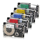 5 Pack 12mm Label Tape Label Maker Tape Compatible with KL1500 KL2000 KL700