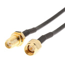 2xRP SMA Male To Female Extender Coax Cable For WiFi Router/Aerial/Antenna