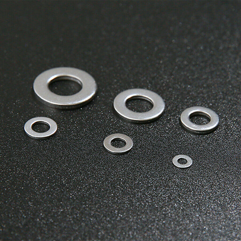 360x Stainless Steel Flat Washers M2 M2.5 M3 M5 M5 M6 M8 M10 & Storage Box