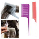 ABS Fine&Wide Tooth Section Weaving Highlight Foiling Hair Combs Brush