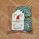 50Pcs Santa Kraft Paper Christmas Hanging Label Price Hang Tags Cards M&OBX