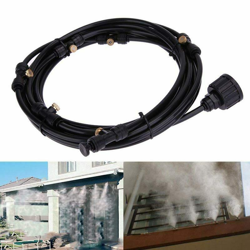 6m hose 6pcs mist sprinkler Outdoor Garden Misting Cooling System Mist Nozz L1R7