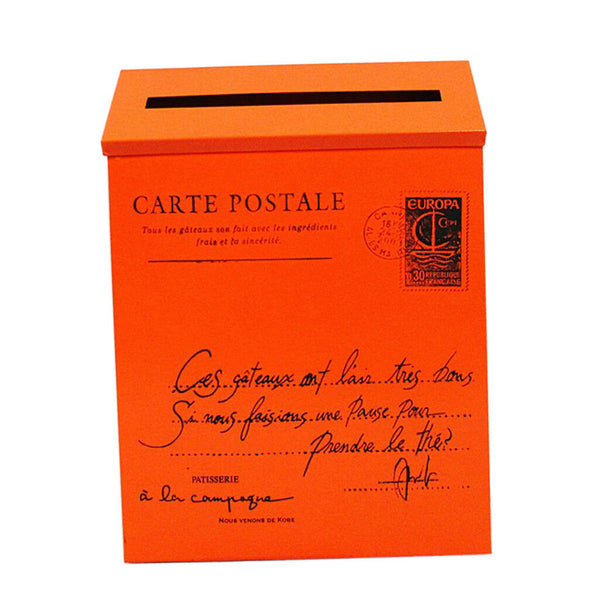 Galvanized Iron Wall Post Postbox Letter Letterbox Mail Mailbox Orange