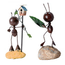 2pcs Metal Sculpture Retro Iron Ant Decoration Unique Metal Art Decoration