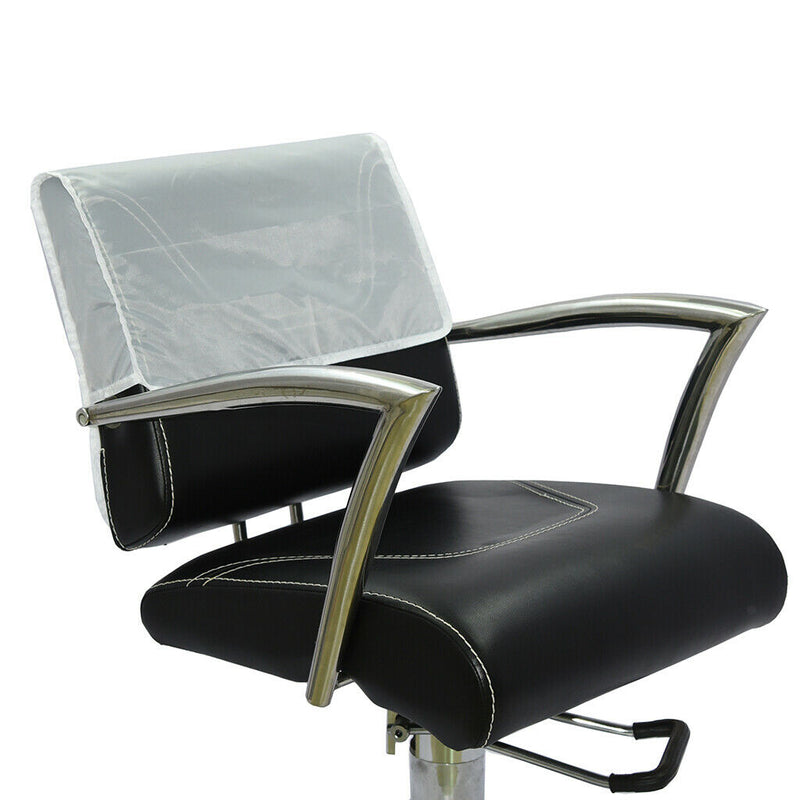 Salon Hairdressing Barber Chair Back Cover Hair Beauty PVC Protective White