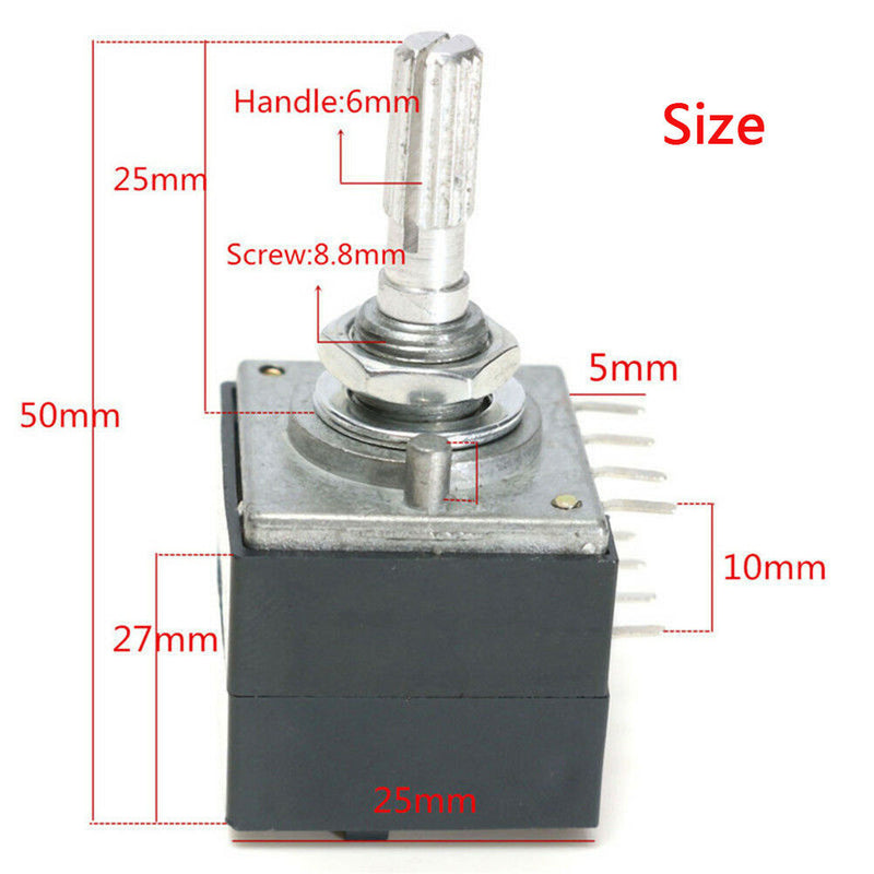 1Pc potentiometer 250K log alps audio amp volume control pot stereo w loudn â„–[