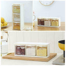 3 Grids Spice Jar Rack Condiment Storage Seasoning Bo Kitchen Food X9R1