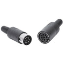 1 pair Black DIN 8-pin socket + socket Audio, AV port E5O1