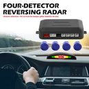 Auto 4 Parking Sensors LCD LED Display Car Reverse Radar System Alarm Kit 12V
