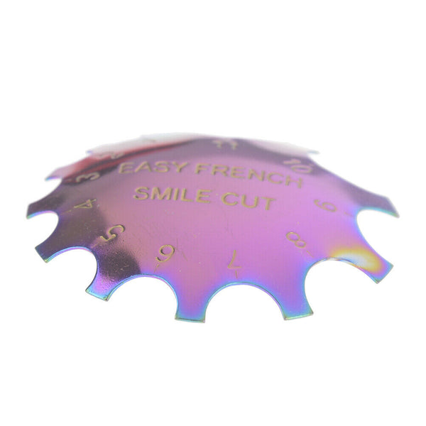 Steel French Line Edge Nail Tool Smile Cutter Nail Stencil Trimmer Nail Buil! Gw
