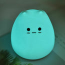 Mini Cute Cartoon Cat Shaped Pat Light Lamp Soft Silicone Nightlight For Ki
