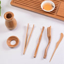 Chinese Style Tea Ceremony Six Gentleman Tea Set Tea Table Solid Wood Bambo