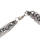 Fashion Retro Multi-layer Chain Pendant Black Cross Metal Long Necklace GiftO3J5