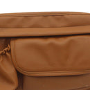 Brown Motorbike Motorcycle Electric Scooter PU Leather Saddle Bag Tool Bags
