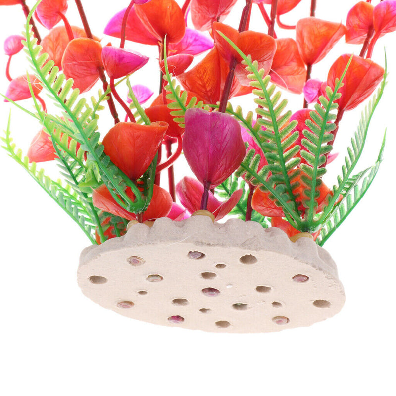 Underwater Aquarium Fish Tank Landscape Decorative Simulation Grass Red