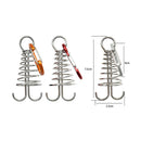 10pcs Plank Spring Nails Windproof Outdoor Camping Tent Fixed Hook (Red) A