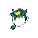 Plant Flowerpot Enamel Brooch Badge Shirt Lapel Pins Jewelry Gift (Style 2) A