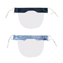 2 Pieces Comfortable Face Cover PVC Durable for Women Men Anti-Spitting
