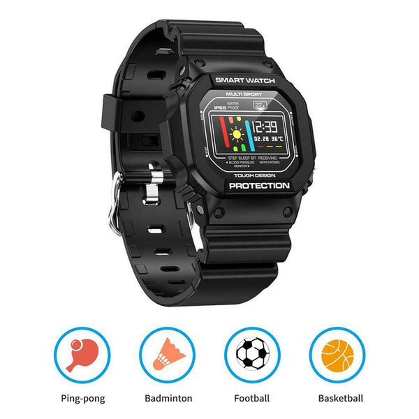 696 X12 Smart Bracelet IP68 Heart Rate Monitor Fitness Sports Watch (Black) A#S