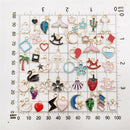 20x Enamel Mixed Random Send Alloy Pendant Charms Jewelry DIY Accessories Set H7