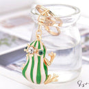 Fashion Holder Car Handbag Green Chic The Prince Jewelry Keyring Keychain K W1X3