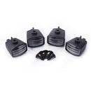 4pcs RC Car LED Light Cover Lampshade For 1:10 Tamiya HSP (Square Black)