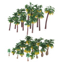 27Pcs HO O N Z Scale Tree Palm Models Rain Forests For Architectural Diorama