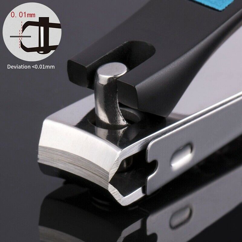 Nail Clipper with Catcher - Stainless Steel Curved Fingernail and Toenail C M2Y5