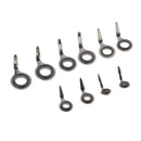 10pcs Stainless Steel Fishing Rod Guides Ceramic Ring Line Ring