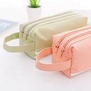 2 Pack Large Capacity Pen Pencil Storage Case, Double Zipper Student Statio