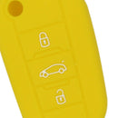 3 Buttons Silicone Car Key Cover Holder Entry Folding Flip Shell Remote