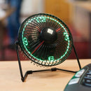 New Hot Selling Usb Led Clock Mini Fan With Real Time Temperature Display D